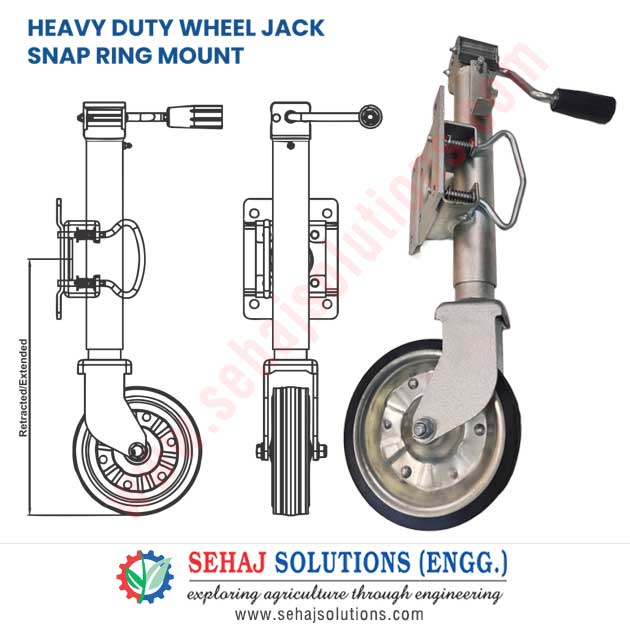 Heavy Duty Wheel Jack Snap Ring Mount