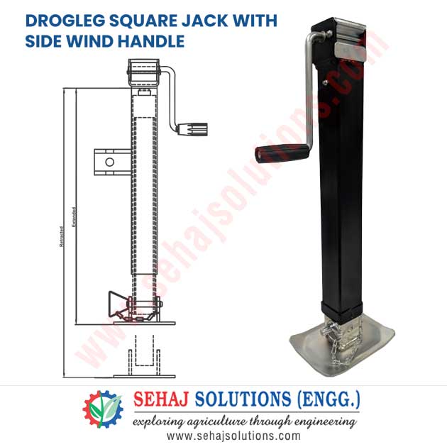 Drogleg Square Jack with side Wind Handle