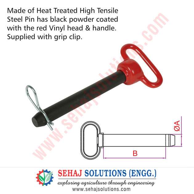 Hitch Pin Grade 5 (Red Handle)