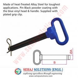 Hitch Pin Grade 8 (Blue Handle)